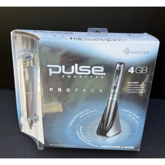 Open Box - Livescribe Pulse Smartpen (4GB) Smart Pen A Computer Pen! - Picture 1 of 10